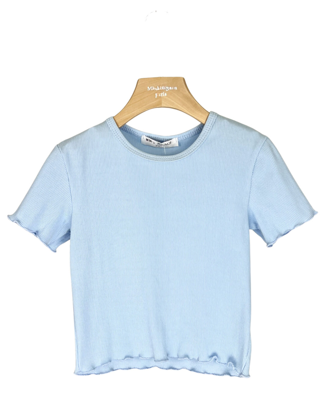 Basic rib T-shirt - Verschillende kleuren blauw