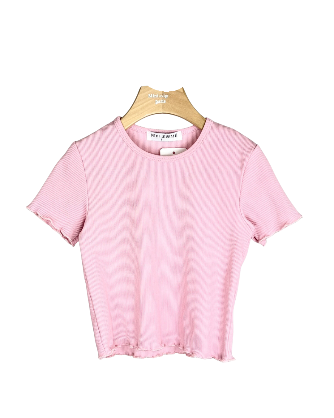 Basic rib T-shirt - Verschillende kleuren roze