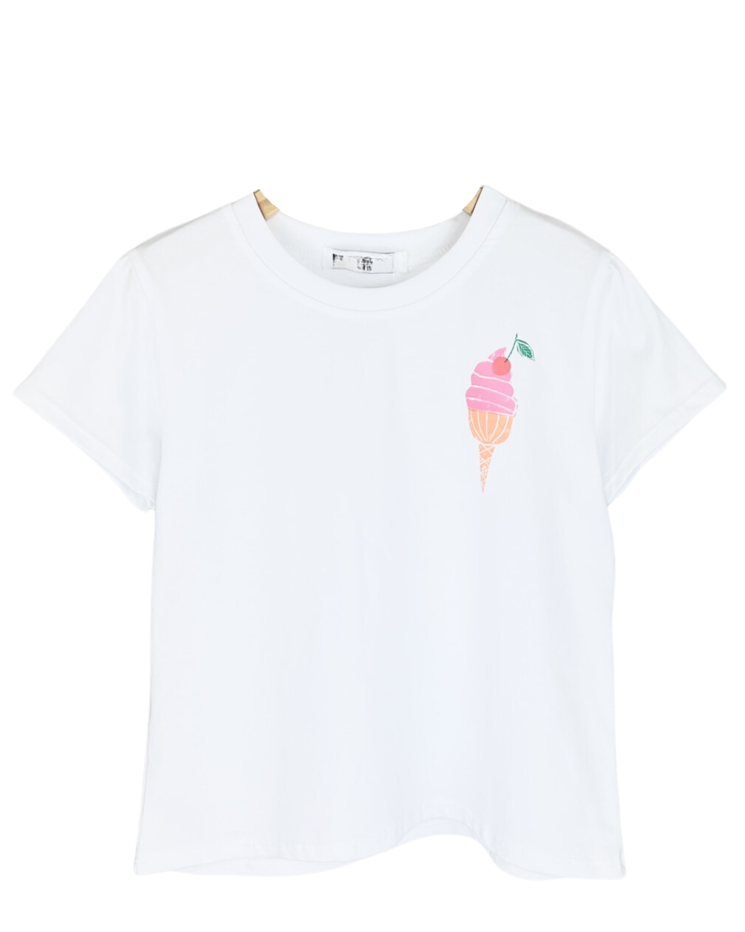 T-Shirt ijsje - Super leuk wit T-Shirt met een heerlijk ijsje erop close up