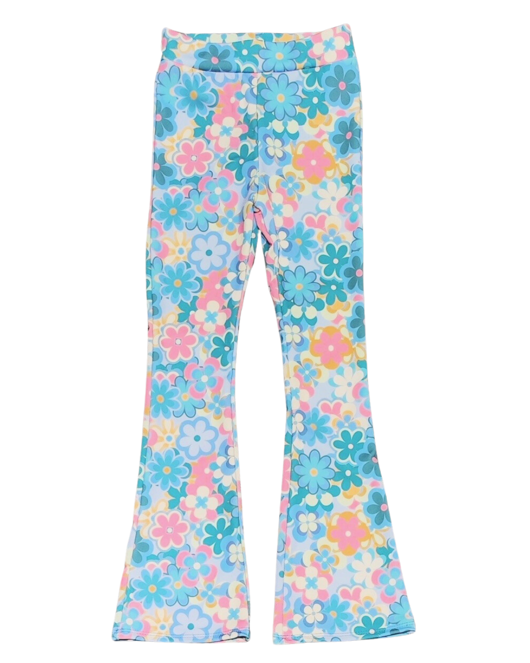 Flower Flared Pants Blauw - Zomerbroek met Bloemen Print