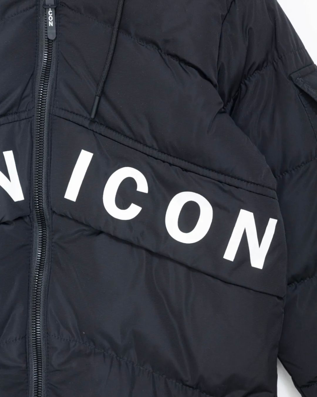ICON Winter Coat Black and Beige