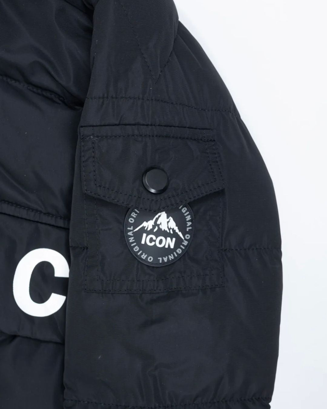 ICON Winter Coat Black and Beige