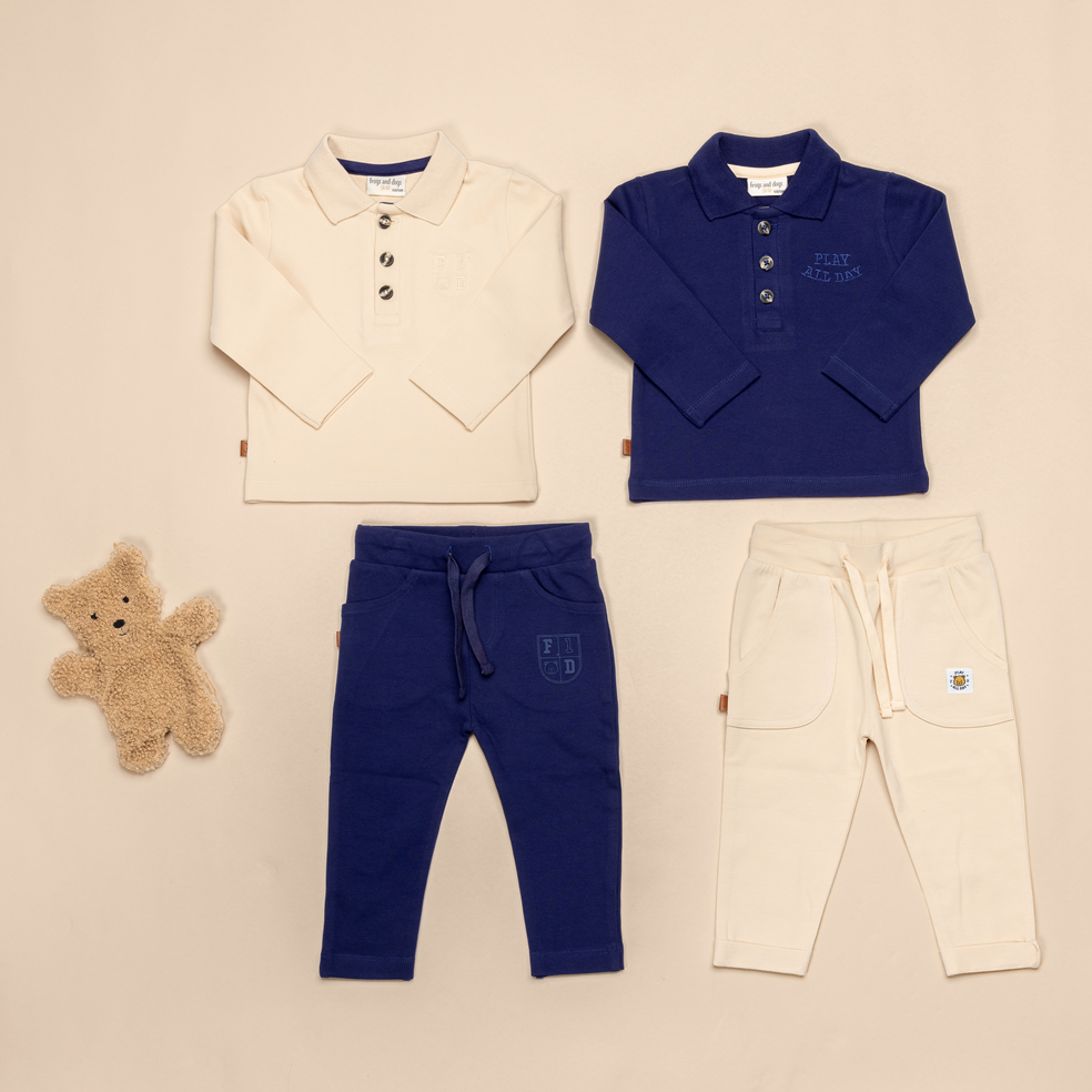 Speel de hele dag babybroeken F & D | Patriot blauw