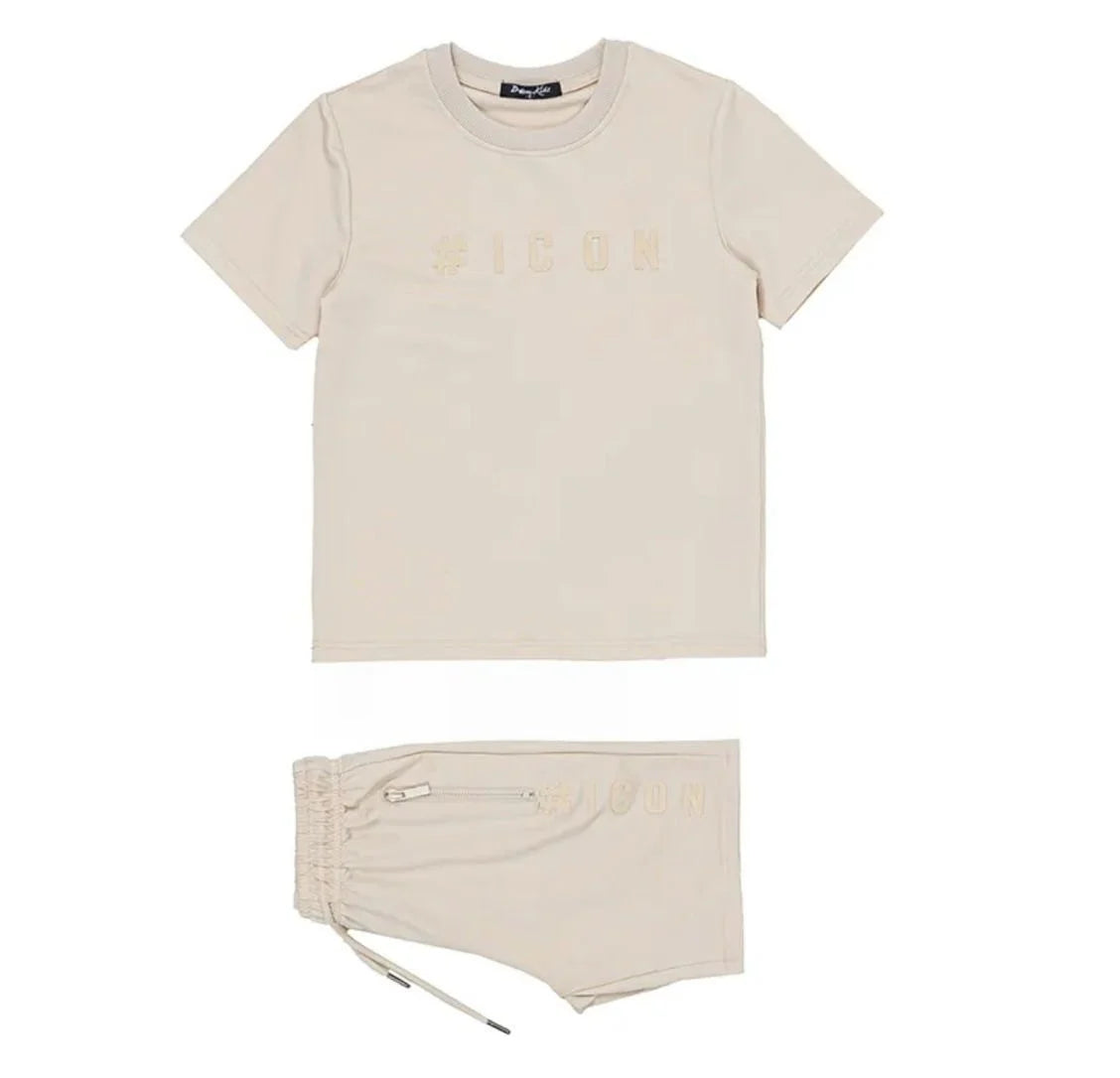 Icon Zomer Set - Hoogwaardige Kleding voor Jongens beige