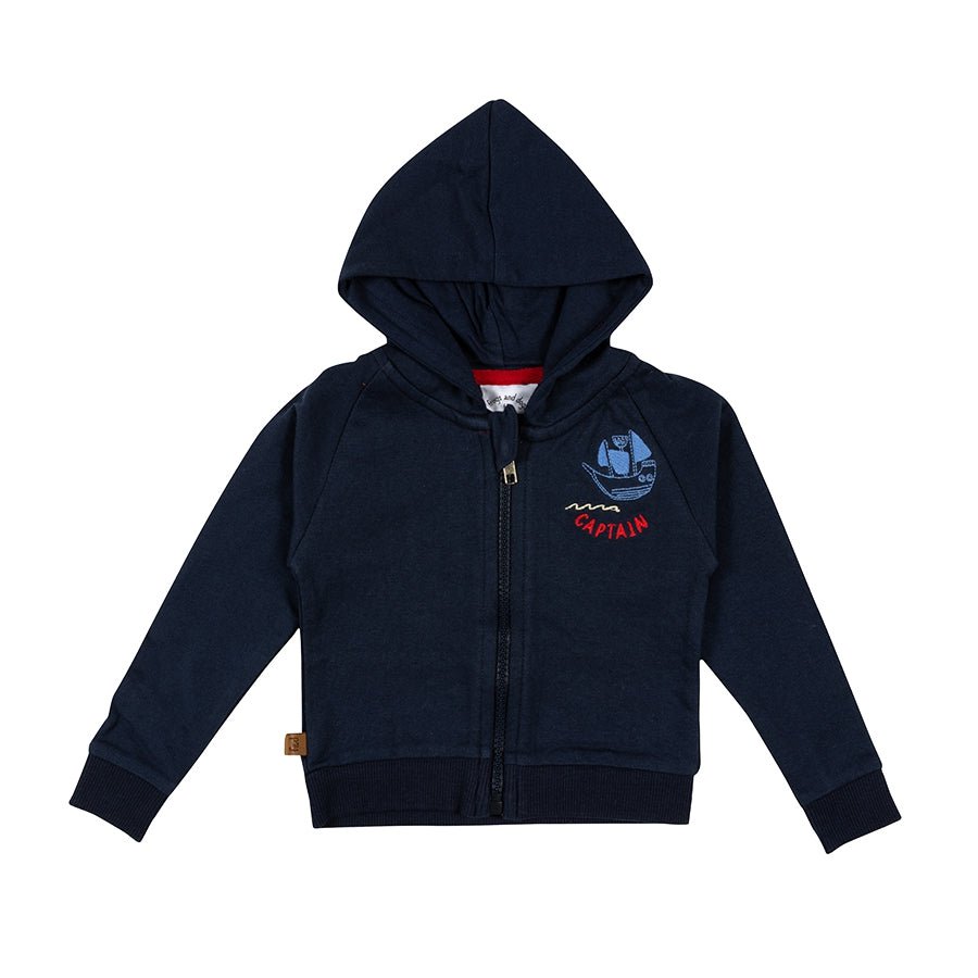 Piraat hoodie met rits | Marine