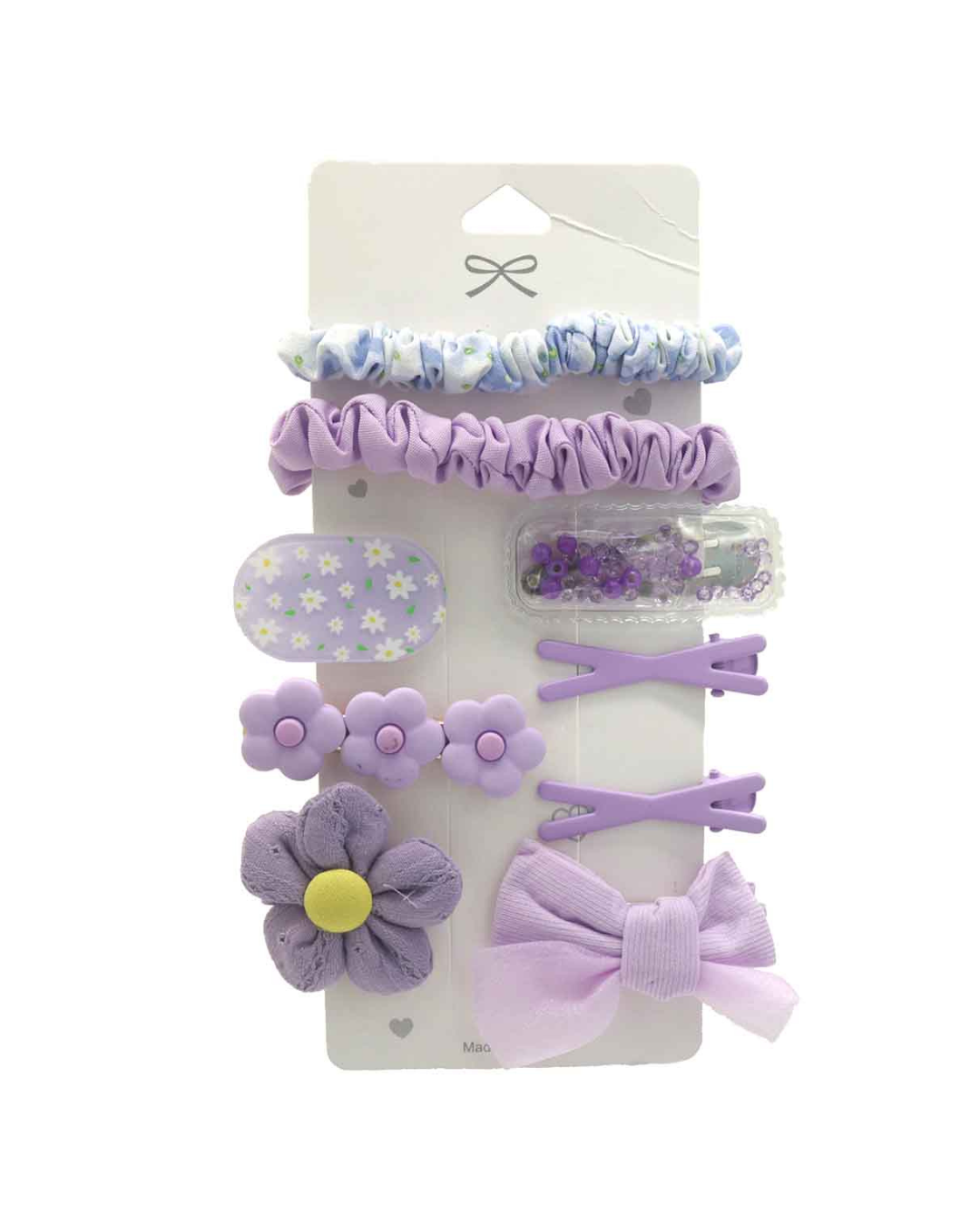 Haar Fashion Set Lila - 9-delig haar accessoires set voor kinderen overzicht foto