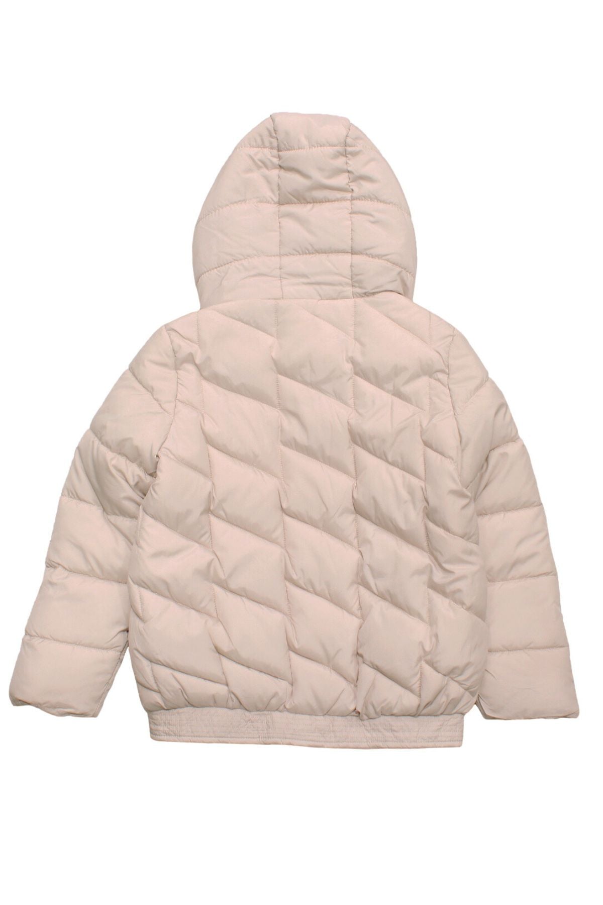 Korte pufferjas voor meisjes in Creme Beige , ideaal voor herfst en winter. Lichtgewicht, warm en stijlvol. Gemaakt van 100% polyester en makkelijk te combineren met elke look. back