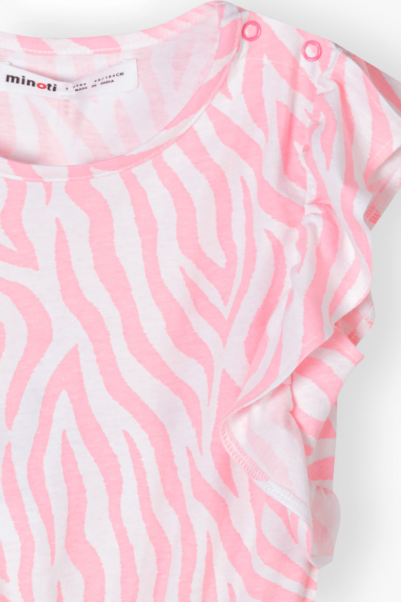 Jumpsuit Jursey Roze - Comfortabele Katoenen Jumpsuit voor Meisjes close up