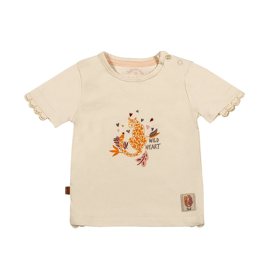 Jungle T-shirt Wild Hart | Gebroken wit