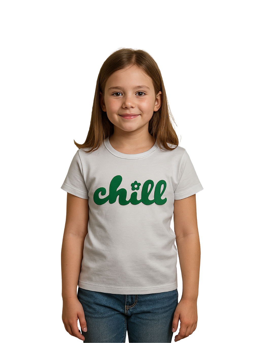 T-Shirt Chill - Zomers Shirt voor Meisjes meisje voorkant