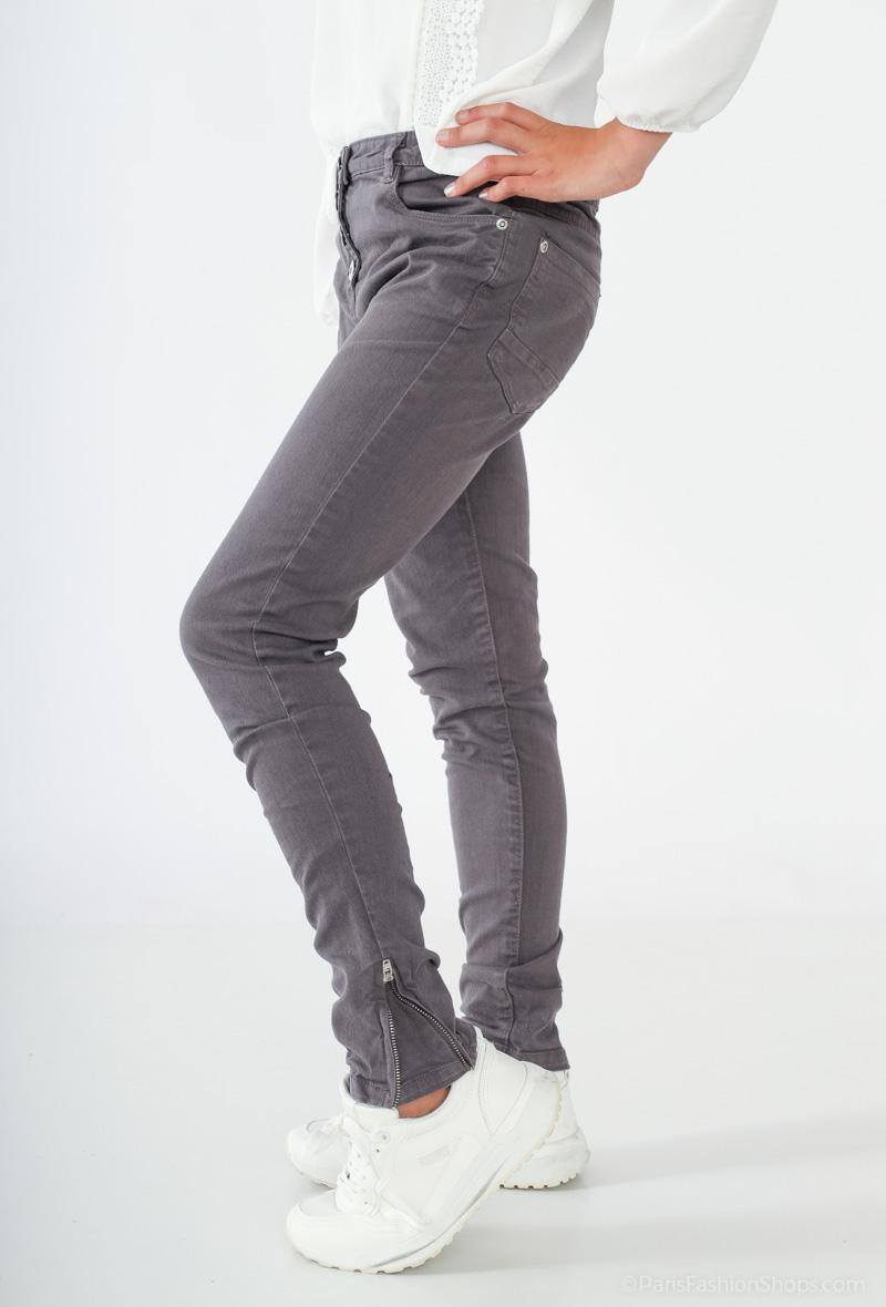 Minoti meisjes jeans – grijze denim spijkerbroek – 100% katoen – herfst/winter – maat 8 t/m 14 jaar side