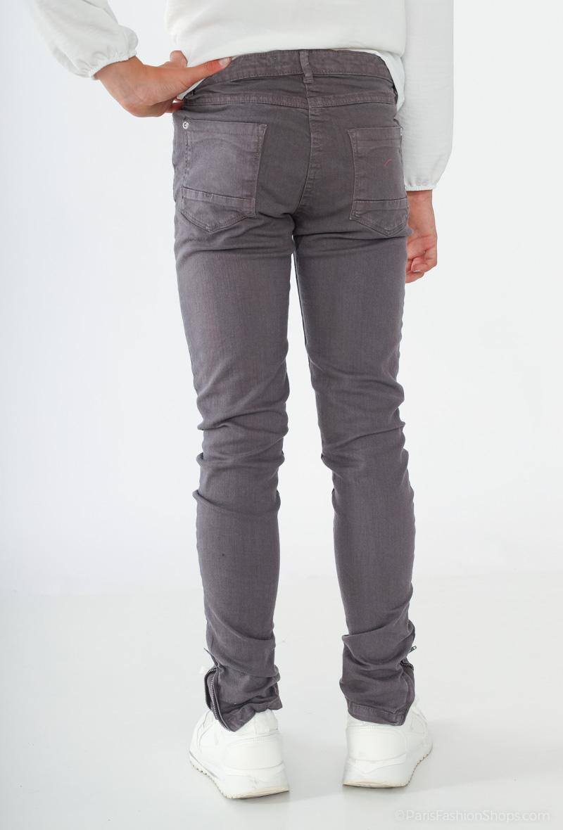 Minoti meisjes jeans – grijze denim spijkerbroek – 100% katoen – herfst/winter – maat 8 t/m 14 jaar back