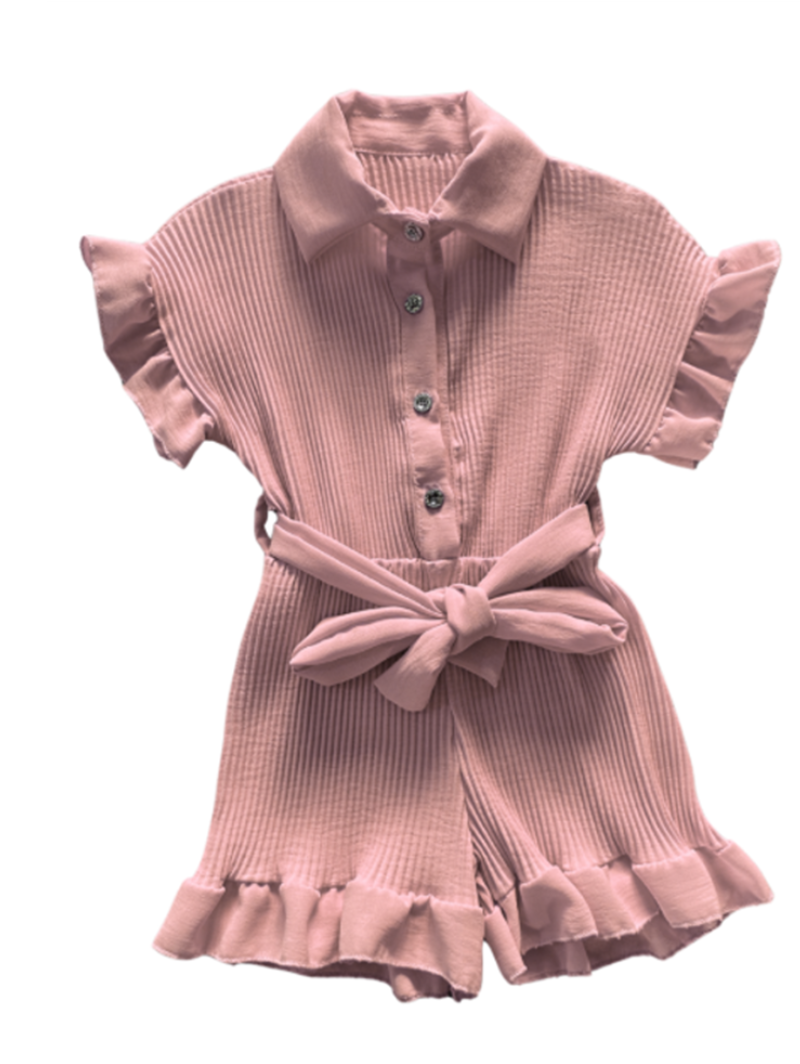 Jumpsuit Ruffles - Zomerse Jumpsuit voor Meisjes roze