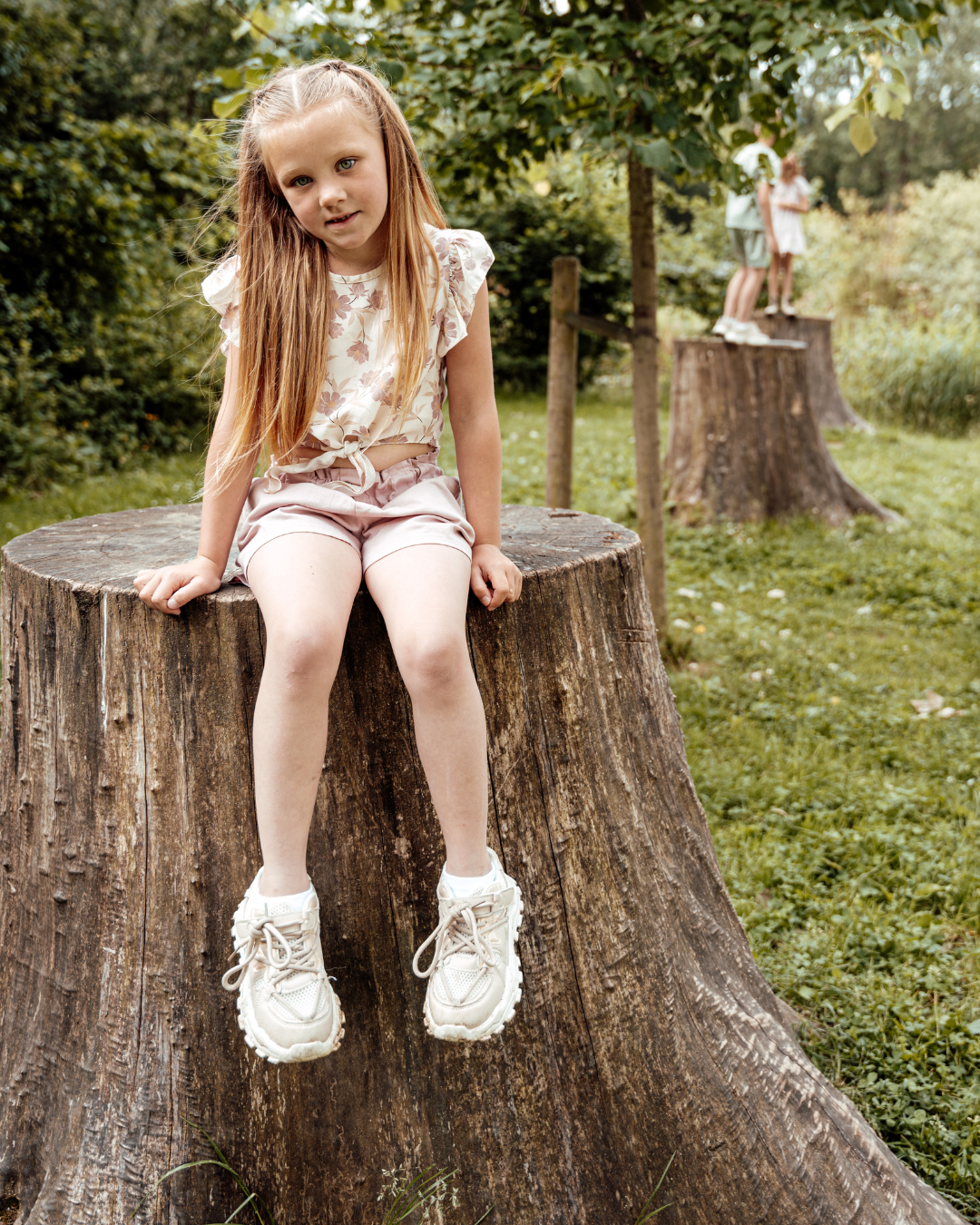Flower Pink Set - Zomers setje voor meisjes met model op boom