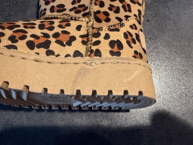 Kids' Winter Boots – Warm and Soft Boots for Children in Leopard Print. Outlet.
