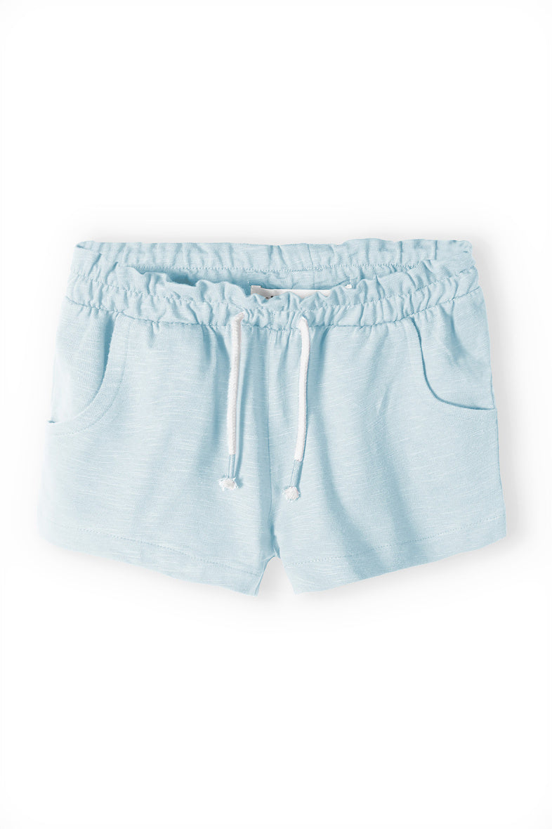 Comfy Short licht blauw - Zomerse korte broek voor meisjes front view