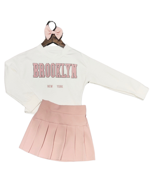 Brooklyn set roze - 3-delig set voor meisjes