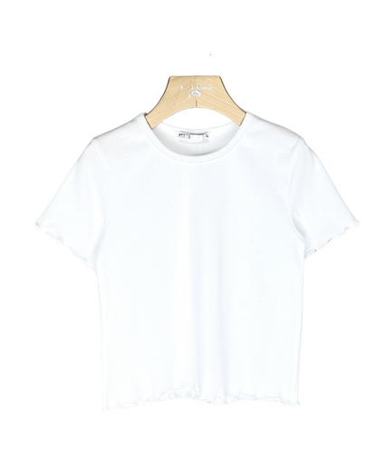 Basic rib T-shirt - Verschillende kleuren wit