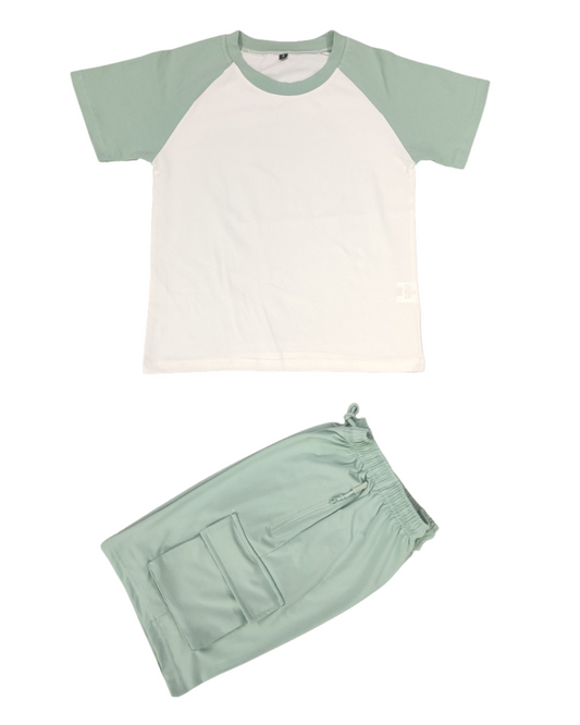 Zomers Set 2-delig | Stoere en Trendy Kindermode voor Jongens turquoise set