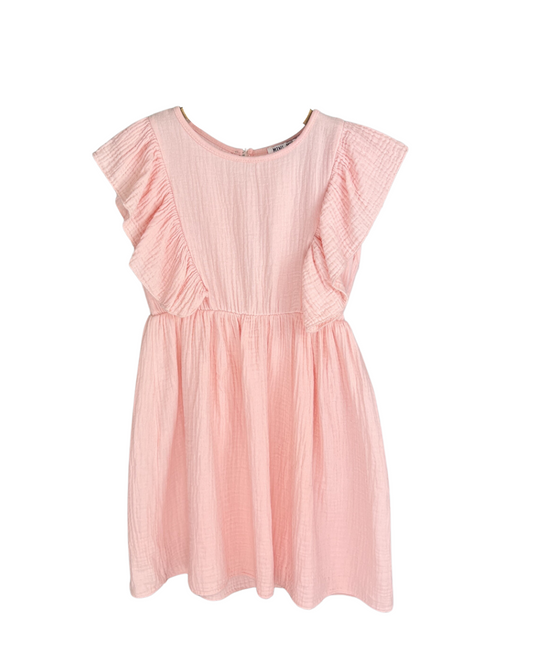 Katoo jurkje - Zomerse katoen jurkje voor meisjes roze