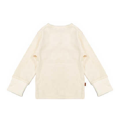 Wikkel T-Shirt Wafel Biologisch | Gebroken wit