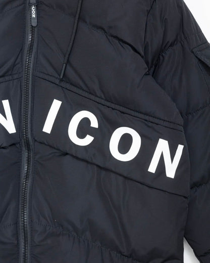 ICON Winter Coat Black and Beige