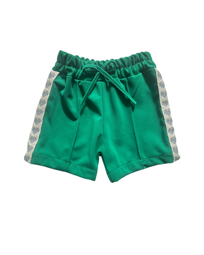 Jogger short met hartjes - Comfortabele en stijlvolle kinderkleding groen