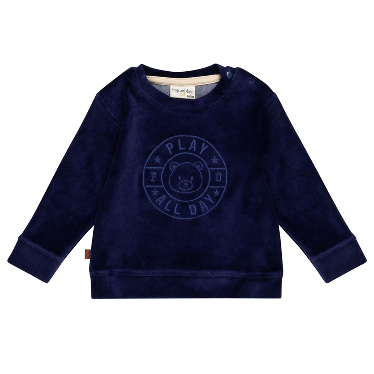Speel de hele dag Kids Velvet Sweater | Patriot blauw