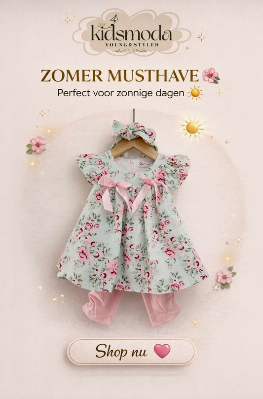 Zomer Musthave – Bloemen Jurkje Set 🌸