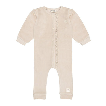 Volg je hart Baby Velvet onesie | Zilvergrijs