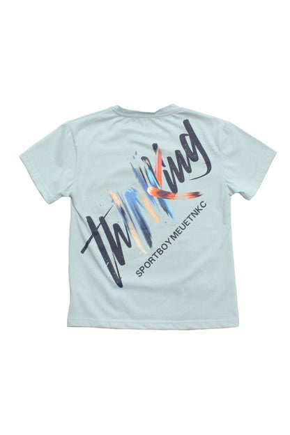 Thinking Sets 2-delig - Stoere en Trendy Kindermode voor Jongens blauw t-shirt