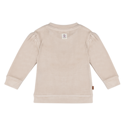 Volg je hart Baby Velvet Sweater | Zilvergrijs