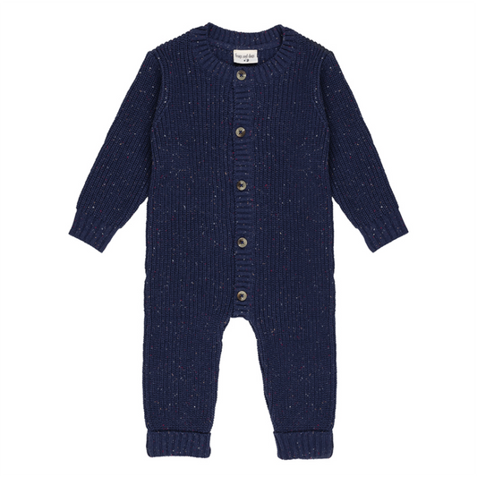 Strooi gebreide onesie | Patriottisch blauw