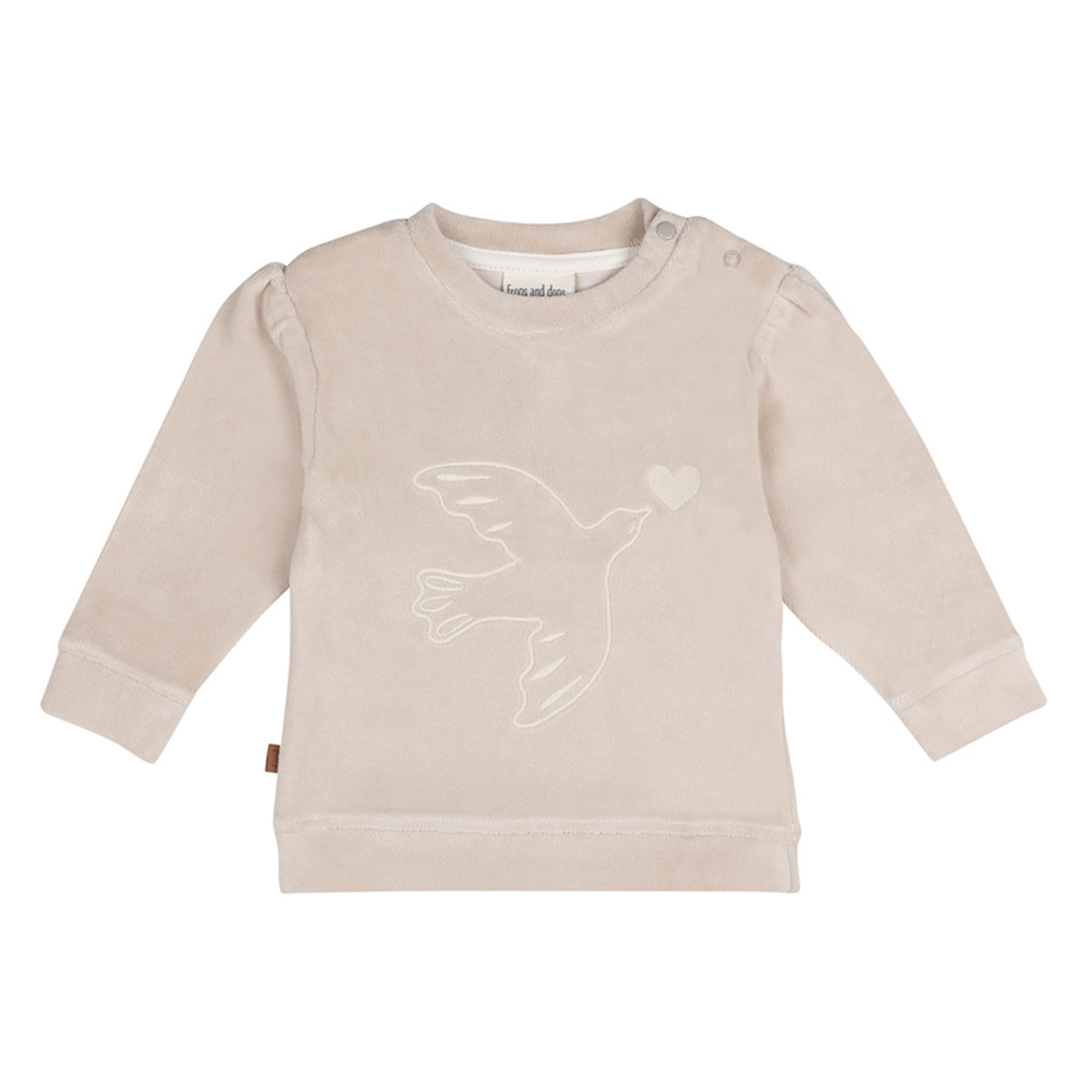 Volg je hart Baby Velvet Sweater | Zilvergrijs