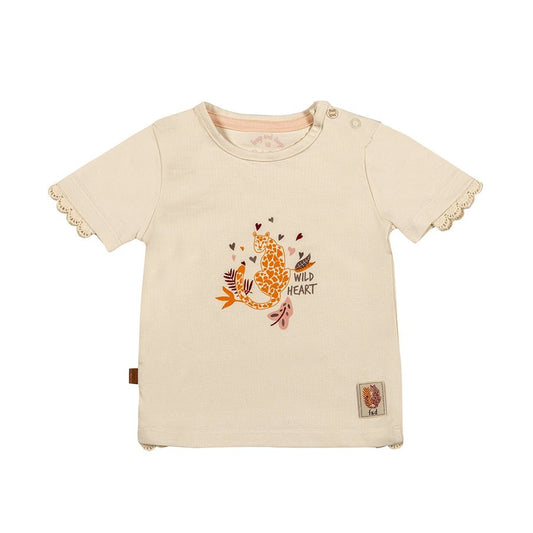 Jungle T-shirt Wild Hart | Gebroken wit
