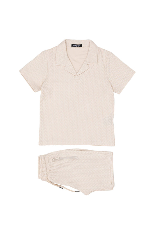 Stoere Zomer Set voor Jongens - Sun Ibiza Set 2-delig beige