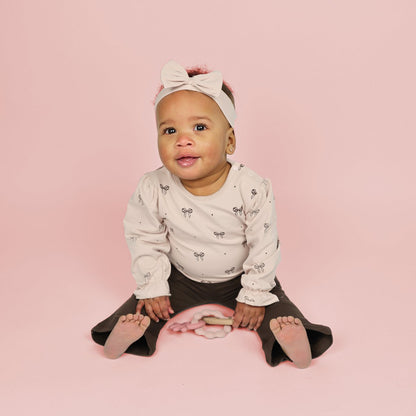 Ballerina Baby Shirt Bow | Sepia Rose