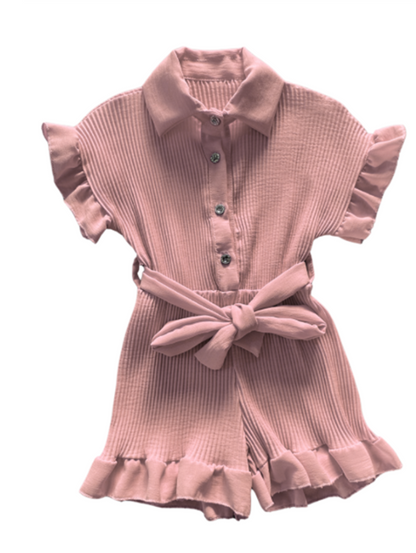 Jumpsuit Ruffles - Zomerse Jumpsuit voor Meisjes roze