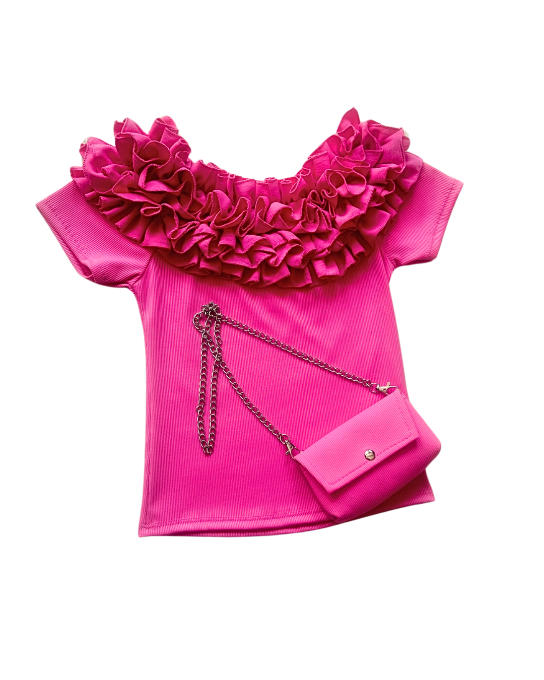 Paradise Top en Tas roze - Zomerse Shirt met Tas